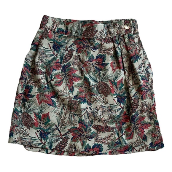 Gotcha Covered Natural Resource Tan Floral Jean Wrap Skirt | Women's 6 - Picture 1 of 5